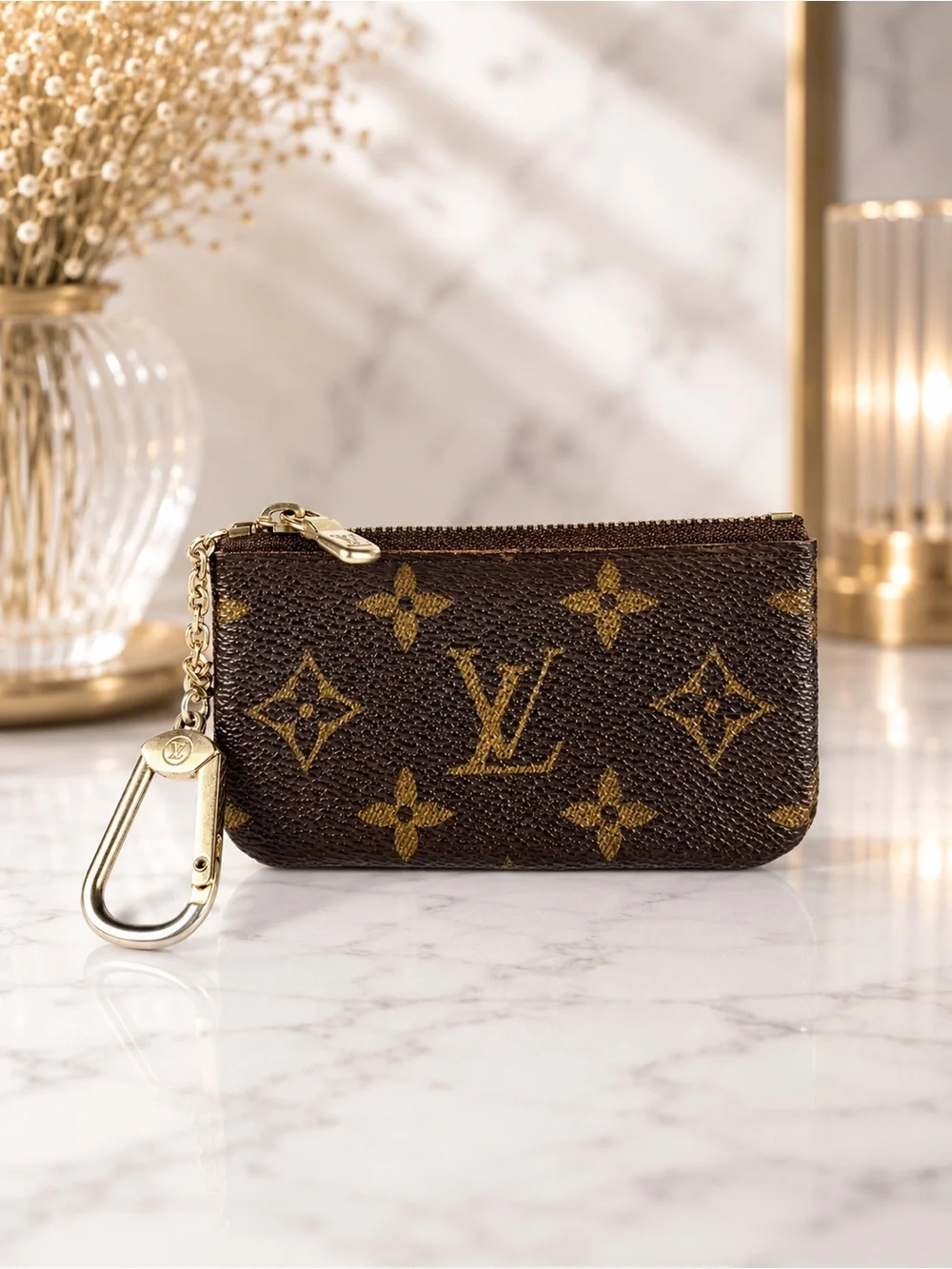 Louis Vuitton Monogram Canvas Pochette Clés Key Pouch | Box Included | CA1100